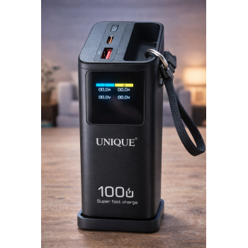 Портативна батарея UNIQUE 60000mah Power Bank швидка зарядка LED-дисплей