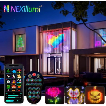 Гірлянда Штора від мережі 3х3 м 400LED RGB + пульт дистанційного керування, SF-1 / Розумна гірлянда з додатком на телефон