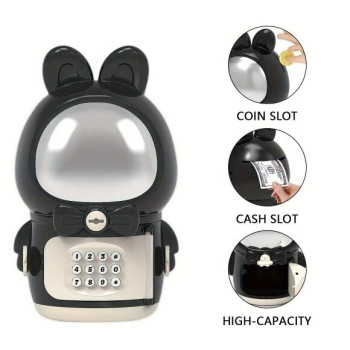 Дитяча електронна Скарбничка Сейф Космонавт із кодовим замком Little Space Rabbit Piggy Bank