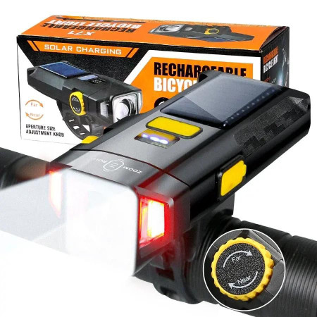 Велофара X17-30W+2LED(red)