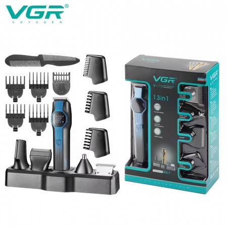 Набір для стрижки VGR V-173 BLUE 13 в 1