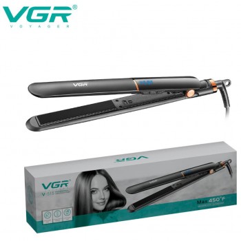 Праска для волосся VGR V-515 BLACK з РК-дисплеєм керамічний стайлер для вирівнювання волосся та завивки