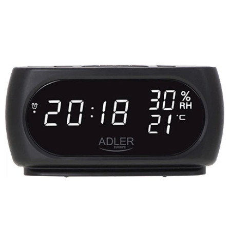 Настільний годинник-будильник Adler AD 1186 Black