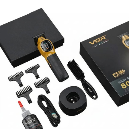 Тример для стрижки волосся VGR V-886T GOLD 8000RPM 4 насадки
