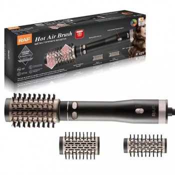 Фен браш стайлер з насадкою, що обертається RAF R.421 електрична гребінець