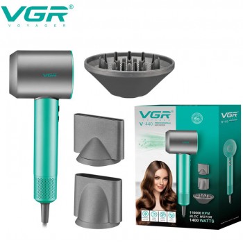 Фен професійний VGR V-440. Колір: зелений