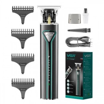 Професійна акумуляторна машинка для стрижки волосся VGR V-009 тример для бороди та вусів