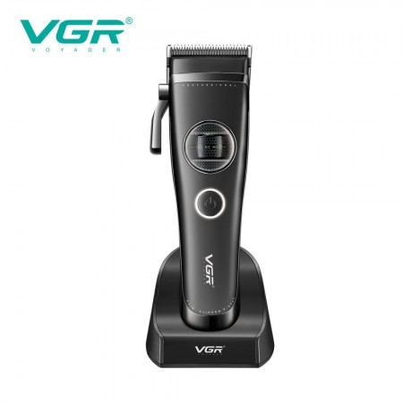 Акумуляторна машинка для стрижки VGR V-880C. Колір: чорний