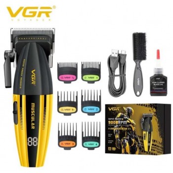 Професійна стрижкова машинка VGR V-285 акумуляторна з насадками
