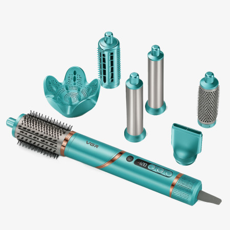 Фен-стайлер для волосся 7в1 VGR V-477 Blue Professional 1400 Вт 7 насадок