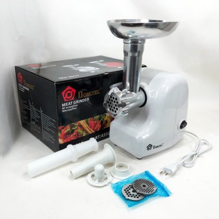 Кухонна електрична м'ясорубка Domotec MS-2017 із реверсом 2500 W, м'ясорубка для м'яса. Колір: білий
