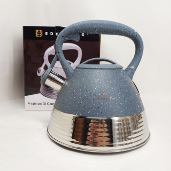 Чайник Edenberg EB-8827 нержавіюча сталь зі свистком 3л Gray
