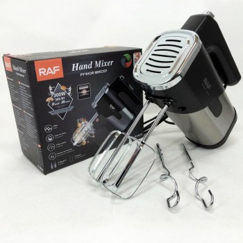 Міксер ручний на кухню RAF R-6630 5 швидкостей 2 насадки 300 W, двовінчиковий міксер, міксер для збивання