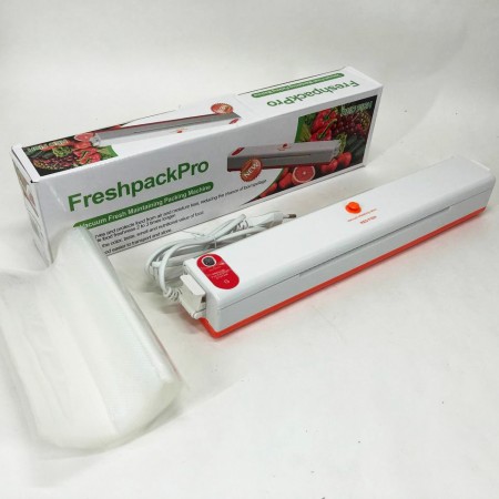 Вакууматор Freshpack Pro вакуумний пакувальник їжі, побутової. Колір помаранчевий