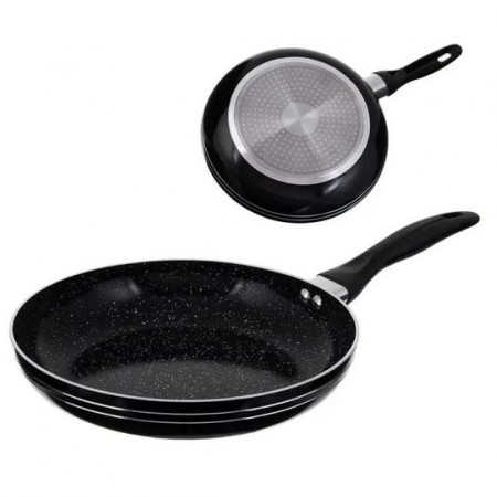 Сковорода UNIQUE UN-5151 антипригарне гранітне покриття 18 см темний мармур