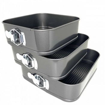 Набір квадратних роз'ємних форм для випікання Unique UN 1704 20/22/24 см