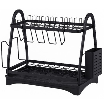 Сушарка для посуду Edenberg EB-17982 настільна 2 яруси 50х30х38 Black