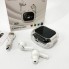 Бездротові вакуумні навушники TWS з дисплеєм LED, вологозахист IPx4 Bluetooth 5.4 з кейсом. Колір: білий