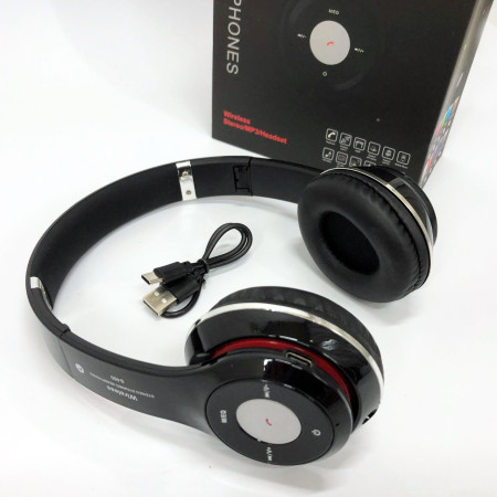 Бездротові навушники S460 Bluetooth black з MP3 плеєром чорний 18-20000 Гц, Бездротові блюз навушники