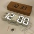 Годинник настільний LY-1089 з білим підсвічуванням LED білий, Годинник електронний світиться, Електронний годинник VST