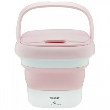 Складна пральна машина Maxtop silicon washing machine. Колір: рожевий