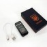 Дугова електроімпульсна запальничка USB Герб України (індикатор заряду, ліхтарик) HL-442. Колір чорний