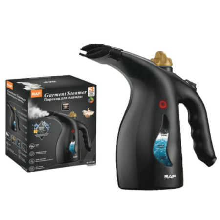 Ручний вертикальний відпарювач RAF R.1313B для одягу з мірною чашею для води на 1000 Вт