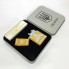 Дугова електроімпульсна запальничка USB Україна (металева коробка) HL-449. Колір: золотий
