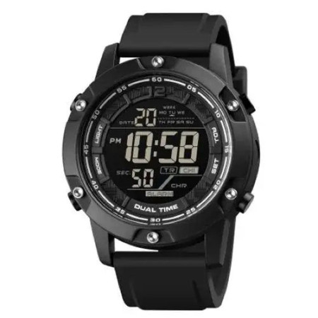 Годинник наручний чоловічий SKMEI 1762BK BLACK, Чоловічий армійський водостійкий тактичний годинник. Колір: чорний