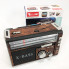 Радіоприймач портативне радіо Golon RX-381 акумуляторний ретро стовпчик usb sd mp3 fm Brown
