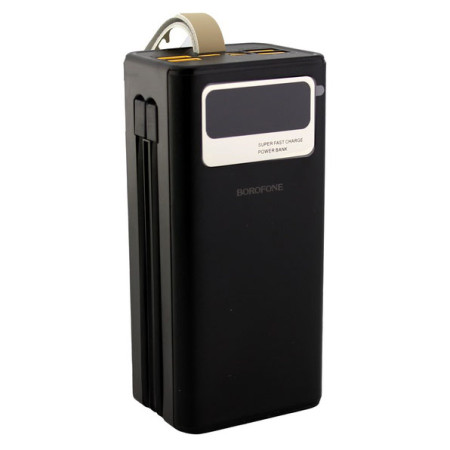 Портативний зарядний пристрій Power Bank BOROFONE DBT35A 40000mAh із вбудованими кабелями
