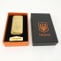 Дугова електроімпульсна запальничка USB Герб України індикатор заряду, ліхтарик HL-442. Колір: золотий