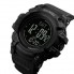 Годинник наручний чоловічий SKMEI 1356BK BLACK, фірмовий спортивний годинник. Колір: чорний