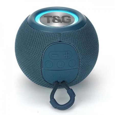 Бездротова потужна колонка TG337 з Bluetooth, RGB-підсвічуванням та радіо. Колір: синій