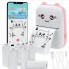 Портативний мініпринтер Jetix Mini printer з Bluetooth для термодруку без чорнила зі смартфона. Колір: рожевий