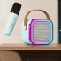 Портативна колонка з караоке мікрофоном та RGB підсвічуванням K12 10W Bluetooth. Колір: блакитний